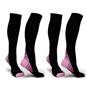 HY-952 Custom Animal Print Knitted Breathable Compression <b>Socks</b> for Women Sport Running Spring Season Knee High - Product Image 1