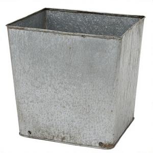 Jardinière galvanisée de style ferme TinBloom avec charme rustique pour pot de fleur en métal antique de jardin à usage décoratif - Product Image 3