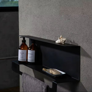 Étagère de salle de bain en acier inoxydable de qualité supérieure, montage mural avec porte-serviettes et porte-savon pour utilisation dans les hôtels - Product Image 1