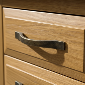 Table basse moderne à 3 tiroirs, couleur naturelle, bois d'hévéa, MDF, meubles de salon - Product Image 5