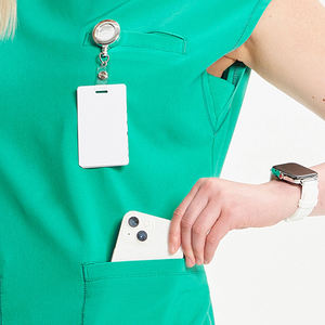 Ensembles de gommage à col rond de couleur unie pour hommes femmes unisexe adultes évacuation de l'humidité et anti-rétrécissement costume uniforme d'hôpital 2 pièces - Product Image 5