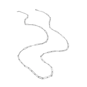 Minimaliste Normcore Style Hommes Collier avec Longue Chaîne En Acier Inoxydable En Forme De O Géométrique Carré Clip À La Mode Bijoux - Product Image 5