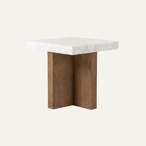 Mesa Auxiliar Minimalista Hecha a Mano de Madera Maciza Aurelia para Sala de Estar, Hotel y Apartamento - Product Image 2