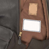 Blouson Bomber Décontracté Homme Hiver Chauffant en Cuir de Vachette Véritable Noir Respirant et Coupe-Vent avec Fermeture Éclair, Qualité Supérieure, Personnalisé OEM