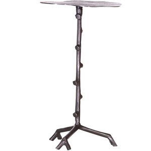 Table d'appoint en aluminium pour meubles commerciaux Table pliante en fonte de finition noire mate faite à la main pour le salon - Product Image 1