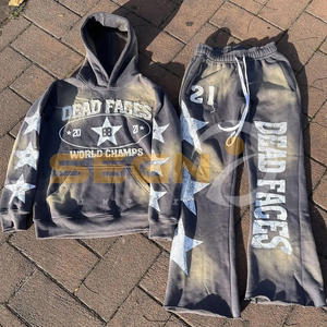 Conjunto de sudadera con capucha y pantalones de chándal para hombre - Product Image 4