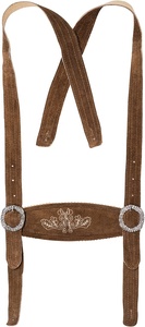 Venta al por mayor de alta calidad de encargo de cuero auténtico Garman mujeres Kurz Lederhose traje de las mujeres de cuero corto Vintage Color marrón - Product Image 3