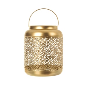 Decorative Gold Metal <b>Candle</b> Holder Hollow Out <b>Candle</b> Hanging <b>Lantern</b> for Home Holiday Garden Party Ramadan - Product Image 1