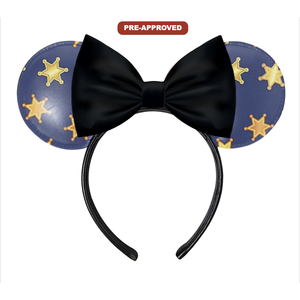 Diadema con Orejas de Ratón y Lazo de Vinilo, Diseño Personalizado de Fábrica, Aprobación Directa del Diseño, Accesorio para el Cabello Elegante - Product Image 1