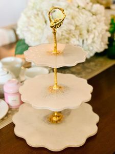 Exhibición relacionada con la humedad hecha a mano DIY 3 niveles forma redonda bandeja de frutas molde epoxi bandeja de té Mesa molde de silicona para Resina - Product Image 6