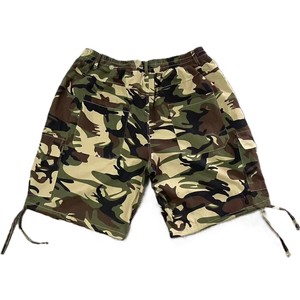 Pantalon cargo en toile 100 % coton de haute qualité, écologique, taille mi-haute élastique, respirant, infroissable, multi-poches, imprimé numérique uni - Product Image 2
