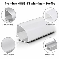 Profilé linéaire en aluminium 6063 T5 pour éclairage architectural LED mural, idéal pour l'éclairage de façade d'hôtels commerciaux