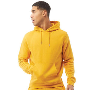 OEM Terzo Sports Ensemble Short à capuche avec logo personnalisé 100% coton Nouveau design 300 GSM Fleece Yellow Knee Length Plus Size pour hommes - Product Image 2