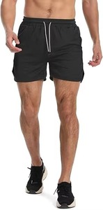 Short d'entraînement pour hommes 100% coton séchage rapide léger respirant confortable extensible anti-rides course à pied Jogging gymnastique exercice - Product Image 2
