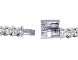 Cadena de eslabones cubanos de plata de ley S925 de alta calidad Iced Out Hip Hop Moissanite Diamond Jewelry para hombres Party Wear - Product Image 5