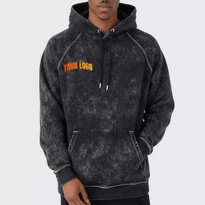 Venta Directa de Fábrica, Chándal Deportivo para Hombre con Lavado Ácido Desgastado, Manga Larga, con Nuevo Diseño de Bolsillo Transpirable y Técnica de Impresión - Product Image 1