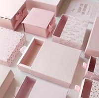 Boîte cadeau pour bijoux en carton écologique haut de gamme personnalisée, tiroir coulissant magnétique, emballage rigide pour colliers, boucles d'oreilles, noir