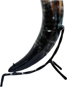 Cuerno para beber vikingo de búfalo hecho a mano, artesanías naturales pulidas para cerveza, vino, bebida, uso para Bar, Hotel o decoración de club en casa - Product Image 6