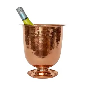 Elegante nuevo para cuenco de champán, acabado de cobre, diseño martillado, Hotel, boda, fiesta, vino, soporte para botella de refrigeración, hecho duradero - Product Image 2