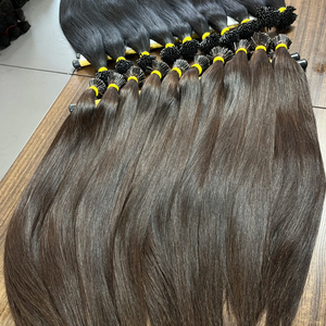100% Extensions de cheveux humains Remy I-tip, Extensions de cheveux russes I tip meilleure qualité directe d'usine - Product Image 1