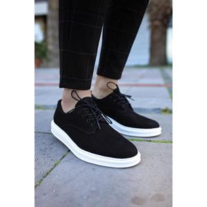 Chaussures classiques pour hommes 001 Black Suede (white Sole) - Product Image 1