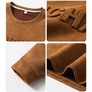 Suéter Casual de Punto con Cuello Redondo y Manga Larga para Mujer, Otoño Invierno, 100% Algodón, Felpa, Antiarrugas, Estilo Urbano, 3D - Product Image 6