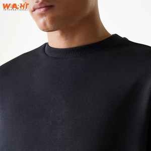 Unisex clásico negro con capucha polar pulóver peso pesado acanalado puños suave 100% algodón 3D bordado estampado transpirable - Product Image 3