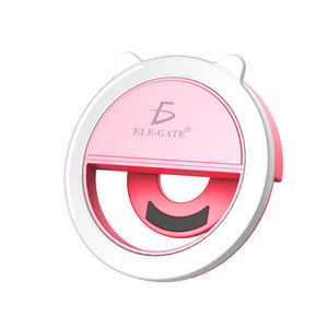 Rechargeable LED Light <b>Ring</b> Selfie <b>Clip</b> for Mobile Phones Made of Durable Plastic - Product Image 4