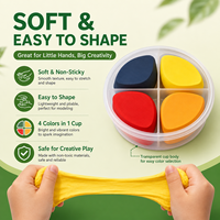 Kit de Pâte à Modeler à Séchage à l'Air du Zodiaque Chinois en Gros, 12 Motifs, 4 Gobelets de Couleurs, Ensemble de Pâte à Modeler DIY, Cadeau Culturel OEM pour Enfants