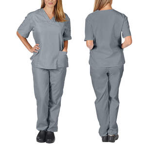 Ensembles de gommage pour uniformes d'infirmières Tissu extensible confortable et respirant Couleur personnalisée Ensemble de gommages médicaux pour femmes de qualité supérieure - Product Image 1