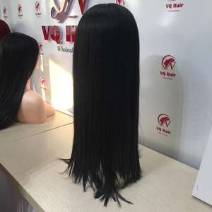 Venta al por mayor de pelucas de cabello humano HD de encaje frontal negro natural recto para las mujeres negras de pelo vietnamita - Product Image 3