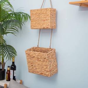 Panier à fruits et légumes en jacinthe d'eau, paniers suspendus tissés à la main, prix bas, accessoires de cuisine - Product Image 2