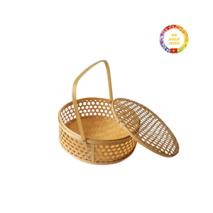 Cesta de almacenamiento de bambú natural al por mayor, cesta ecológica hecha a mano para boda, Pascua, Navidad - Product Image 3