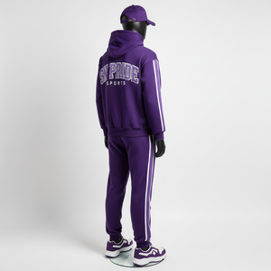 Survêtement décontracté pour homme, coupe ajustée tendance, fermeture éclair, vêtements d'entraînement confortables et respirants, broderie OEM, survêtement respirant - Product Image 3