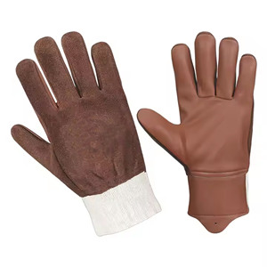 Gants ensoleillés Gants de protection antidérapants en cuir souple pour la sécurité des mains des ouvriers dans la construction - Product Image 4