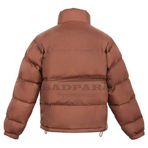 Chaqueta acolchada de bombardero para hombre con logotipo personalizado, chaqueta de invierno con estilo, abrigo de burbujas con soporte y cremallera, prendas de vestir exteriores acolchadas, diseño de alta calidad - Product Image 5
