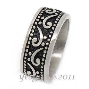 Anillo de Motero de Acero Inoxidable Plateado Vintage, Vendedor de EE. UU., Anillo de Moda de 10 mm en Tallas 8-13, Modelo SR71 - Product Image 1