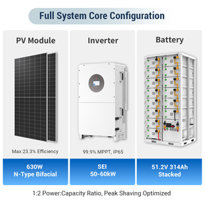 Système solaire complet Sunpal 50Kw 60Kw 30Kw 20Kw, système complet de stockage d'énergie solaire - Product Image 3