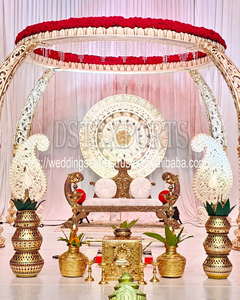 Majestuoso matrimonio del sur de la India Mandap EE. UU. Personalizar colmillo de elefante Pilar de fibra duradera Diseñador Mandapam Australia Precio de venta Reino Unido - Product Image 3