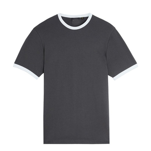 T-shirt unisexe en jersey fin pour hommes, manches courtes, coton doux, classique - Product Image 4