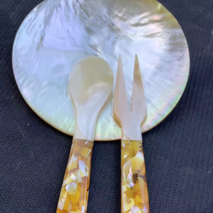 Cuillère en nacre de qualité supérieure parfaite pour les repas de luxe et les cadeaux Cuillère et fourchette à vadrouille avec logo personnalisé - Product Image 1