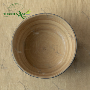 Tazón de servicio de bambú desechable respetuoso con el medio ambiente personalizado OEM para uso reutilizable en cocina o fiesta directo de Vietnam - Product Image 5