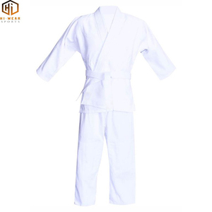 Karaté Gi Uniforme Costume Ceinture élastique pour enfants Entraînement sportif Fitness Gym Ceinture blanche gratuite - Product Image 5