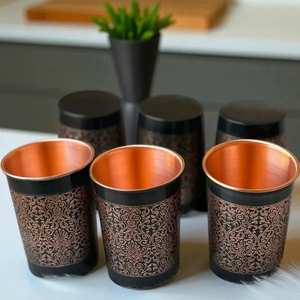 แก้วน้ำทองแดง OEM ชุดแก้วน้ำทองแดงแบบกำหนดเอง แก้วน้ำทองแดงฉลากส่วนตัว เหยือกน้ำทองแดงทันสมัย เหยือกน้ำทองแดงสุดหรู - Product Image 4