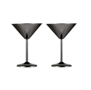 Verres à Martini en Acier Inoxydable Divris, Modernes et Incassables, 201-300 ml, Style Américain pour Fêtes, Or, Or Rose, Argent, Noir - Product Image 2