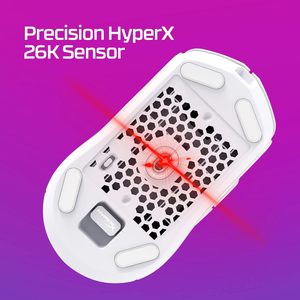 HyperX 6N0A9AA Pulsefire Haste 2 Souris de jeu sans fil Ultra légère 61g Autonomie de la batterie de 100 heures Double sans fil Blanc - Product Image 3