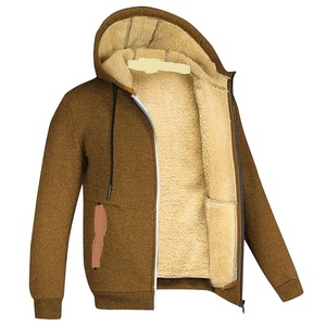 Sweat à capuche zippé pour hommes hiver polaire vêtements chauds sport loisirs essentiel vêtements d'extérieur à capuche noir blanc gris - Product Image 6