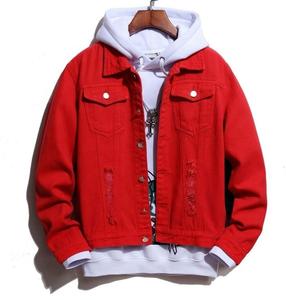 Plus Size <b>Men's</b> Clothing Demin <b>Jackets</b> <b>Denim</b> <b>Jacket</b> <b>Men</b> Cloth Two Different Color's Color Block Solid High Quality <b>Denim</b> <b>Jackets</b> - Product Image 6