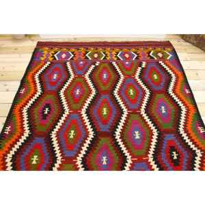 Alfombra Vintage de 5.5x9.5 pies, Alfombra Turca Grande, Alfombra Persa Roja - Product Image 3