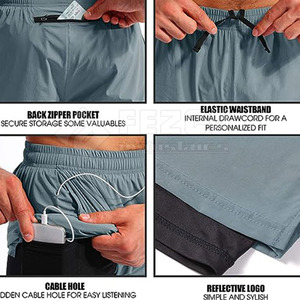 Custom Logo Summer Use Training Shorts <b>Mid</b> Waist Training Shorts Spandex Polyester Made Training Shorts - Product Image 3